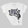 Midnight Navy 3s DopeSkill Women's Crop Top Trust No One Graphic