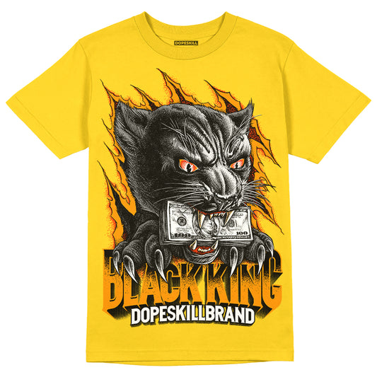 Jordan 6 “Yellow Ochre” DopeSkill Yellow T-shirt Black King Graphic Streetwear
