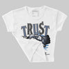 Diffused Blue 11s DopeSkill Women's Crop Top Trust No One Graphic