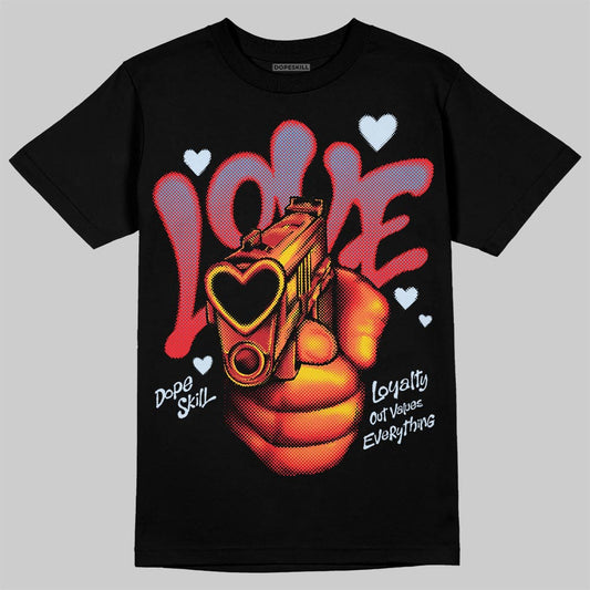 Jordan 11 Retro Cherry DopeSkill T-Shirt Love Shot Graphic Streetwear - Black