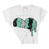 Green Glow 1s DopeSkill Women's Crop Top Slime Drip Heart Graphic