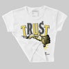 Yellow Snakeskin 11s DopeSkill Women's Crop Top Trust No One Graphic