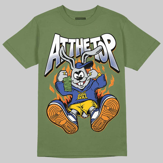 Olive Sneakers DopeSkill T-Shirt At The Top Graphic Streetwear - Military Green