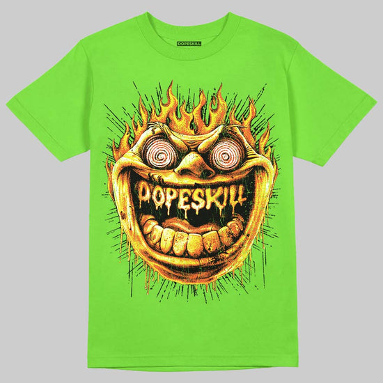Neon Green Sneakers DopeSkill T-Shirt Hellfire Graphic Streetwear - Lime
