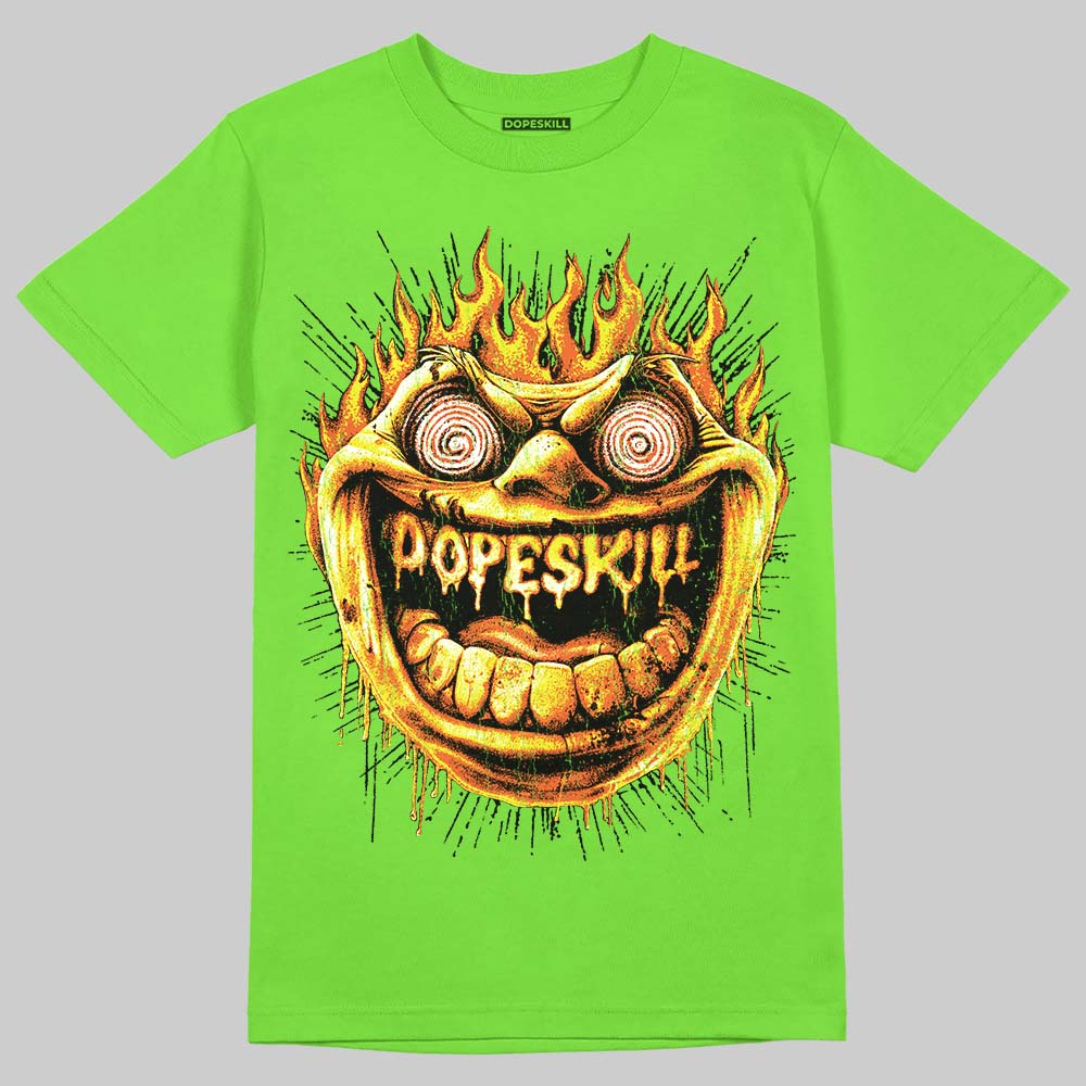 Neon Green Sneakers DopeSkill T-Shirt Hellfire Graphic Streetwear - Lime