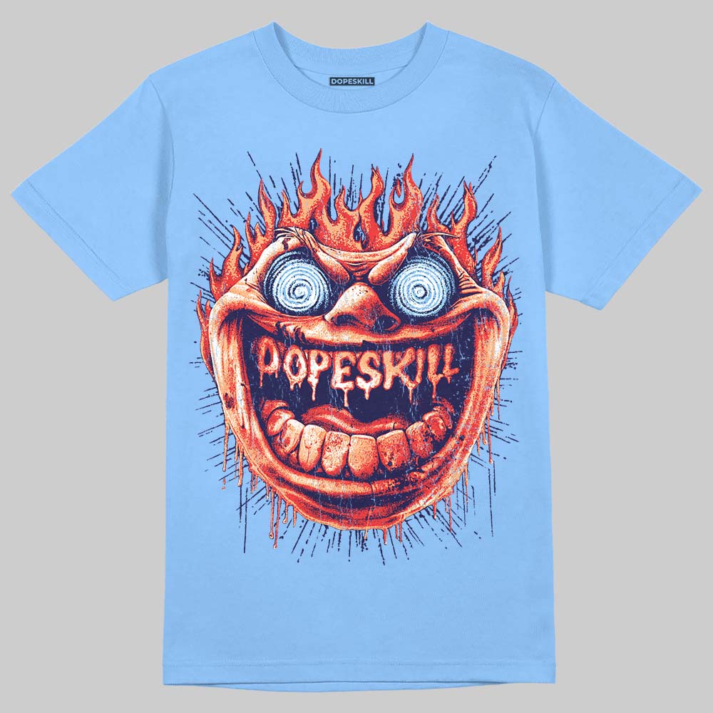 University Blue Sneakers DopeSkill T-Shirt Hellfire Graphic Streetwear - Carolina Blue