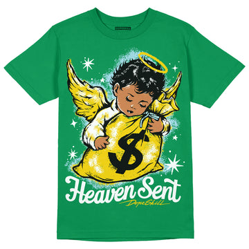 Jordan 5 “Lucky Green” DopeSkill Green T-shirt Heaven Sent Graphic Streetwear 