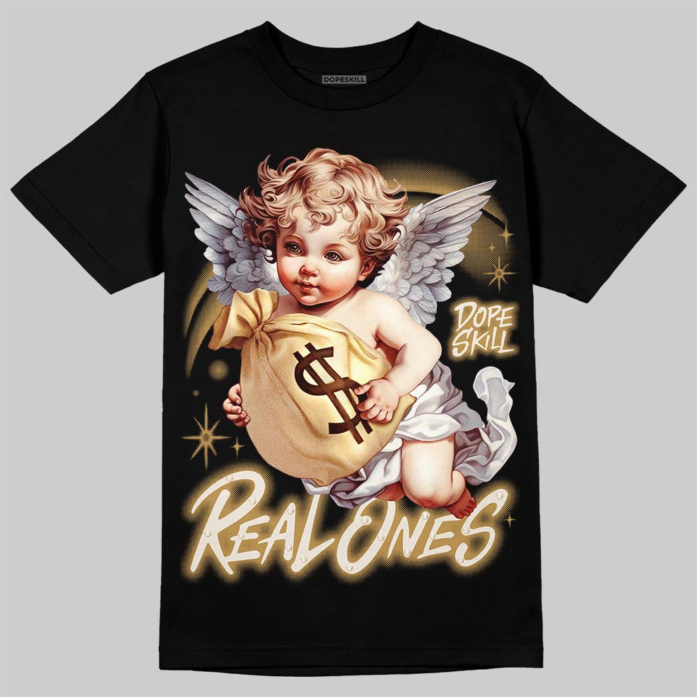 Jordan 11 Mother’s Day DopeSkill T-Shirt Real Ones Angel Graphic Streetwear - Black