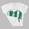 Lucky Green 5s DopeSkill Women's Crop Top Slime Drip Heart Graphic