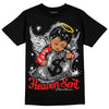 Jordan Spizike Low Bred DopeSkill T-Shirt Heaven Sent Graphic Streetwear - Black 