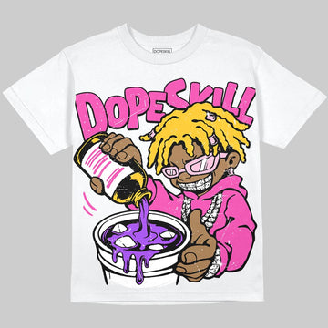 Jordan 4 Comic DopeSkill T-Shirt Pour Up Graphic Streetwear - White 