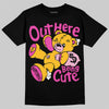 Jordan 4 Comic DopeSkill T-Shirt Out Here Being Cute Graphic Streetwear - Black