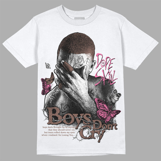 Dunk Low Smokey Mauve Playful Pink DopeSkill T-Shirt Boys Don't Cry Graphic Streetwear - White 