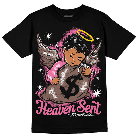 Dunk Low Smokey Mauve Playful Pink DopeSkill T-Shirt Heaven Sent Graphic Streetwear - Black 