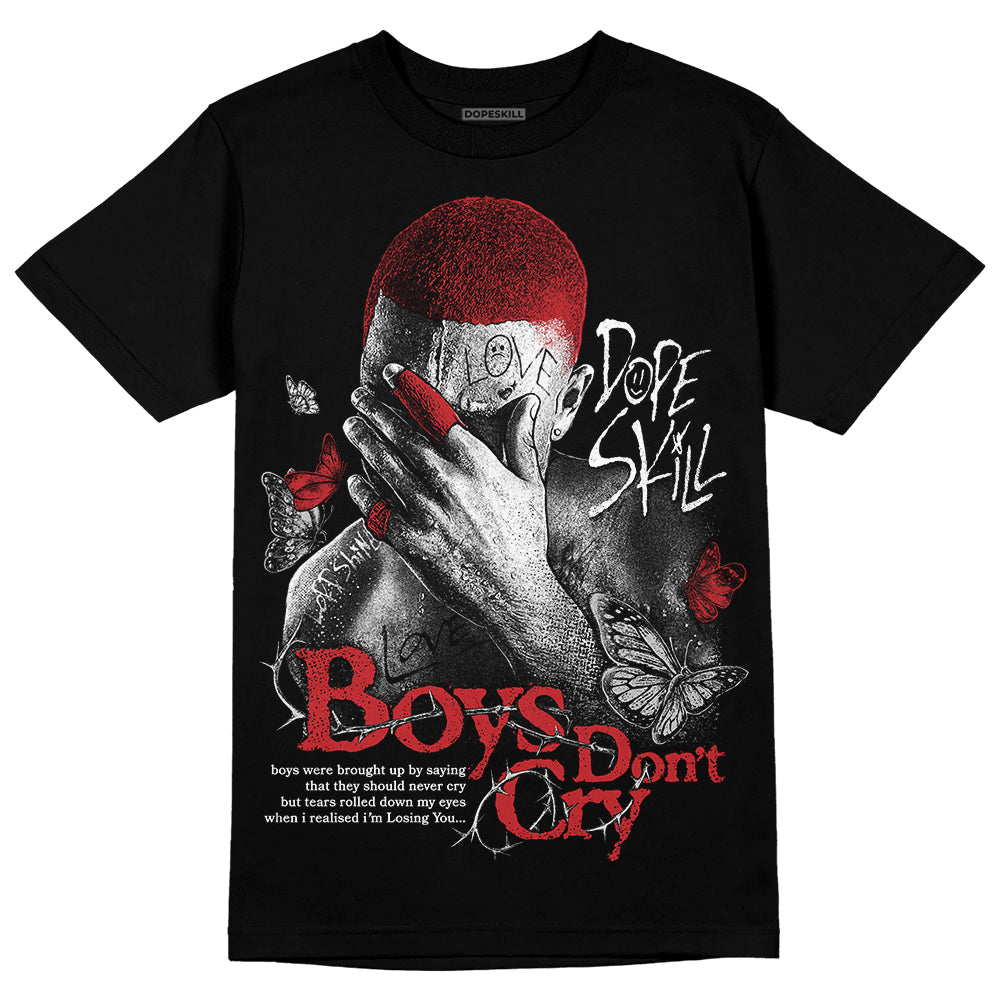 Jordan 12 “Red Taxi” DopeSkill T-Shirt Boys Don't Cry Graphic Streetwear - White