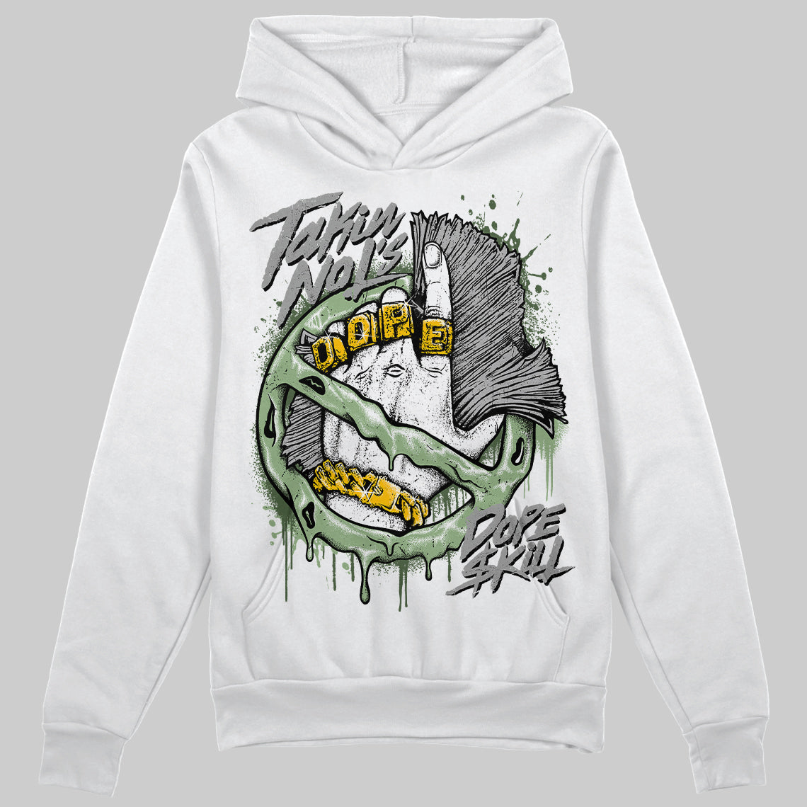 Jordan 4 Retro “Seafoam” DopeSkill Hoodie Sweatshirt Takin No L's Graphic Streetwear - White 