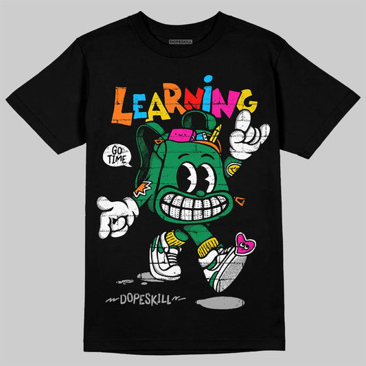 Green Sneakers DopeSkill T-Shirt Learning Graphic Streetwear - Black