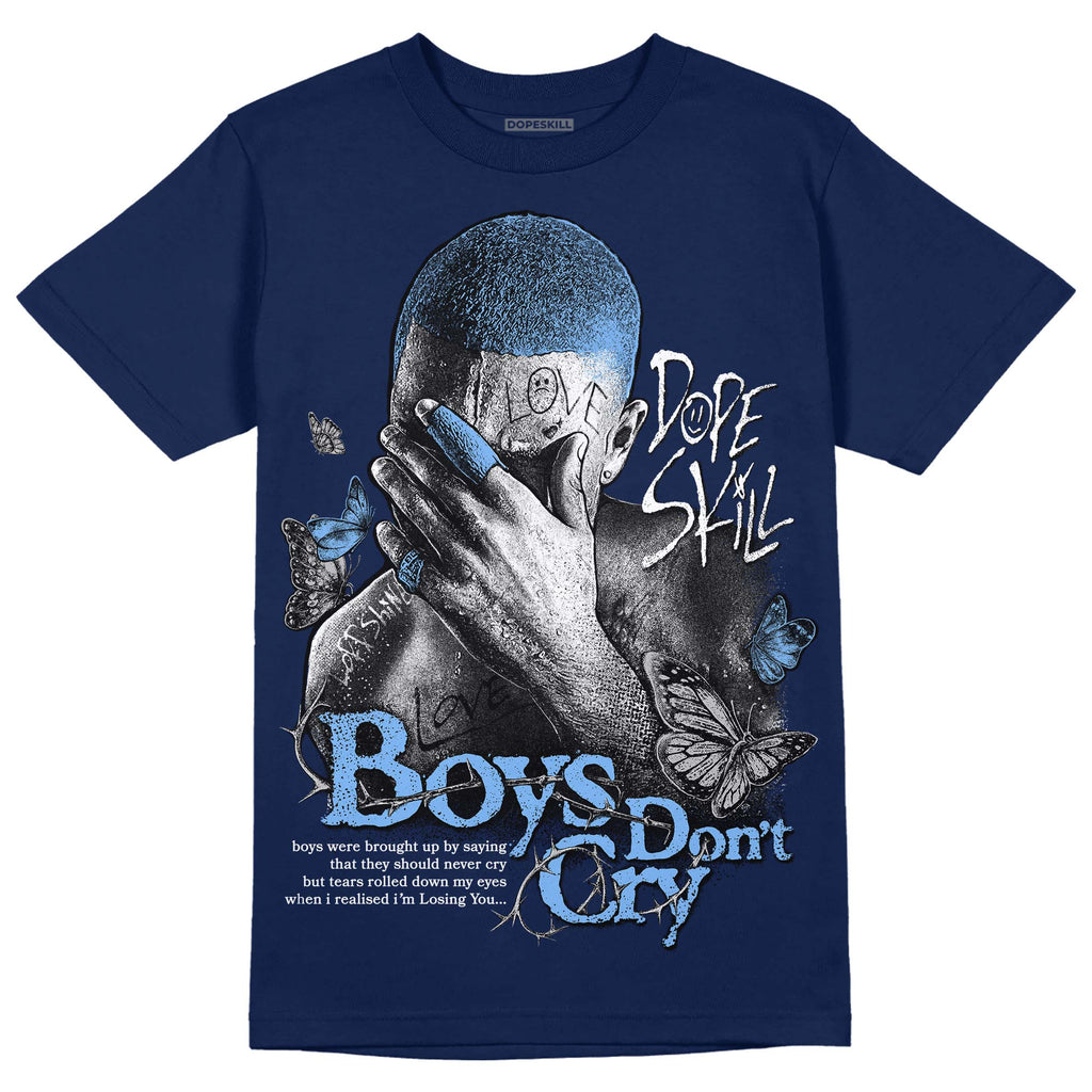 Jordan 5 Midnight Navy DopeSkill Navy T-Shirt Boys Don't Cry Graphic Streetwear