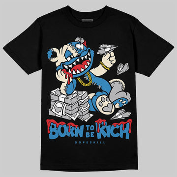 Jordan 3 Retro OG Rare Air DopeSkill T-Shirt Born To Be Rich Graphic Streetwear - black