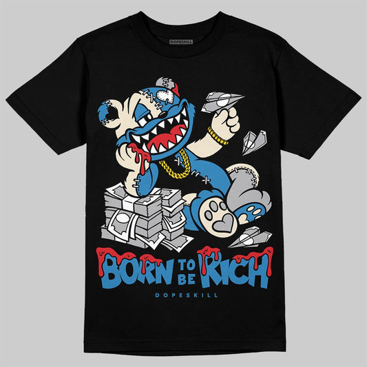 Jordan 3 Retro OG Rare Air DopeSkill T-Shirt Born To Be Rich Graphic Streetwear - black