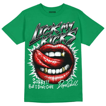 Green Sneakers DopeSkill Green T-Shirt Lick My Kicks Graphic Streetwear