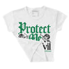 Lucky Green 5s DopeSkill Women's Crop Top Protect Me From Evil Graphic