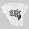 Leather Curb Sneakers White Anthracite DopeSkill Women's Crop Top Trust No One Graphic