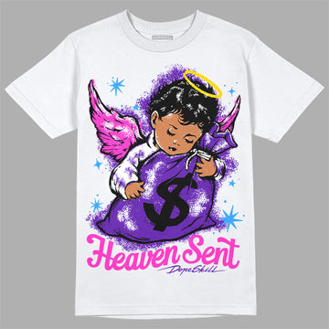 Dunk Low Championship Court Purple DopeSkill T-Shirt Heaven Sent Graphic Streetwear - White