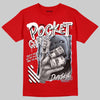 Jordan 5 Retro Fire Red Black Tongue (2025) DopeSkill T-Shirt Pocket Change Graphic Streetwear - Red