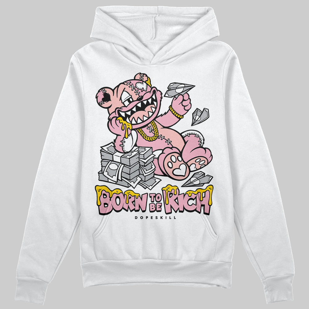 AMIRI White & Pink Stars Court Sneakers DopeSkill Hoodie Sweatshirt Born To Be Rich Graphic Streetwear - White