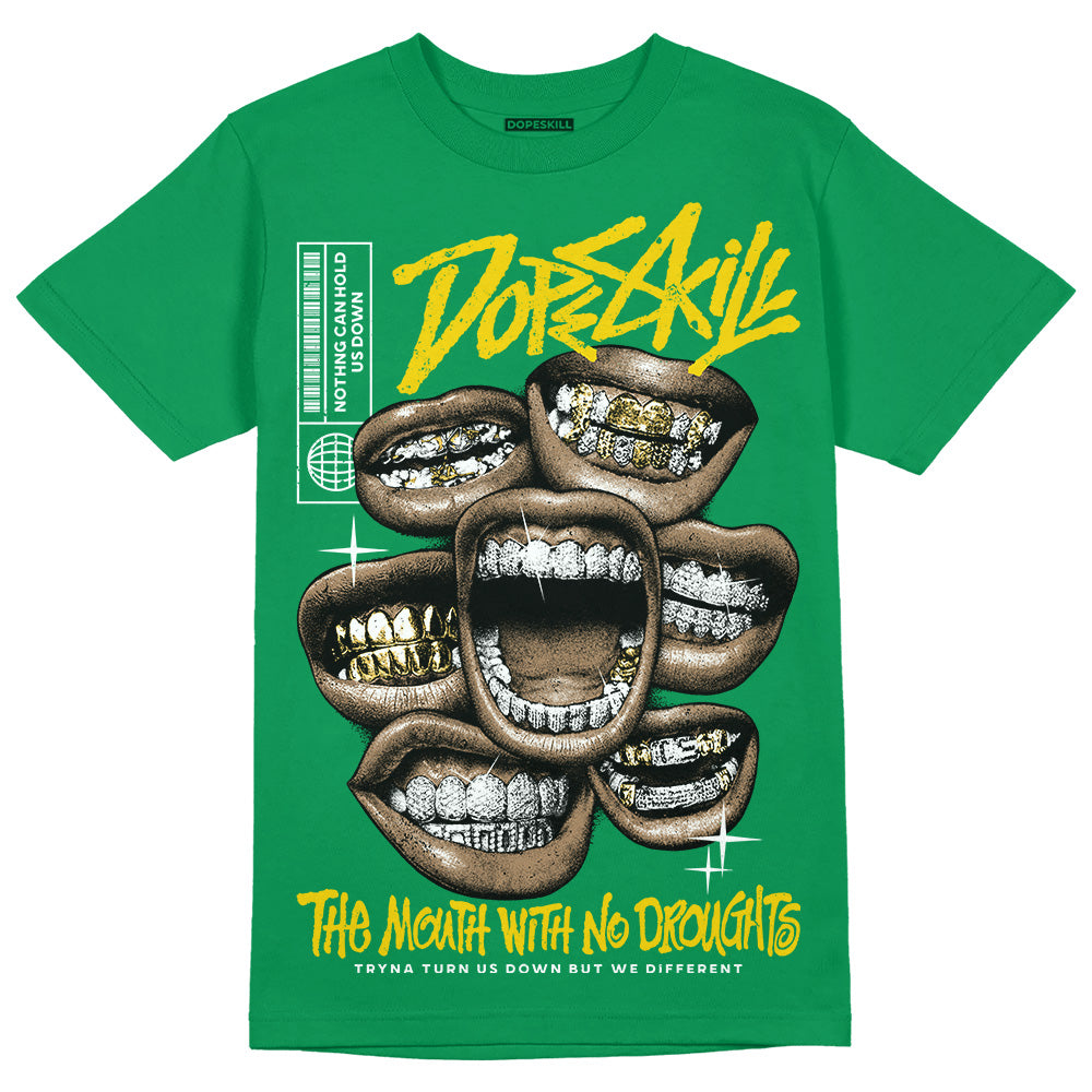 Green Sneakers DopeSkill Green T-Shirt The Mouth With No Droughts Graphic Streetwear