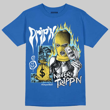 Air Foamposite One “International Blue” DopeSkill Royal T-shirt Drip'n Never Tripp'n Graphic Streetwear 