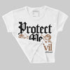 Metallic Gold 1s DopeSkill Women's Crop Top Protect Me From Evil Graphic