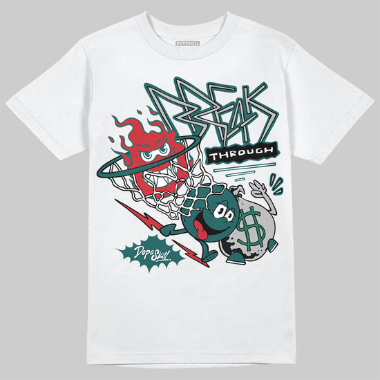 ASICS Gel-1130 'White Dark Neptune' DopeSkill T-Shirt Break Through Graphic Streetwear - White