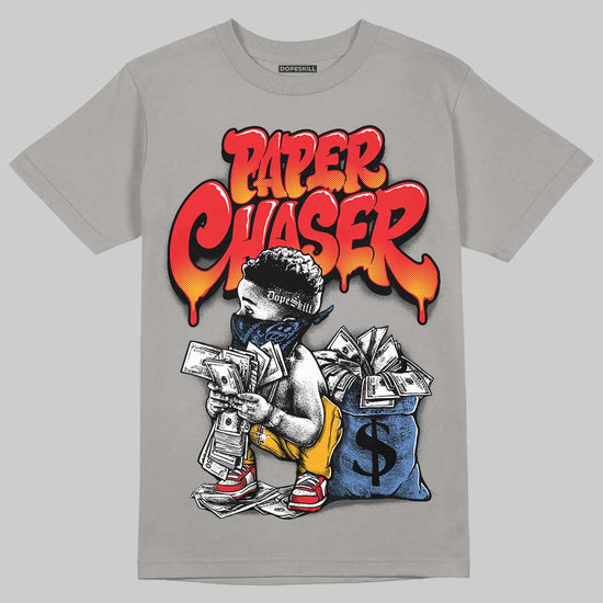 Grey Sneakers DopeSkill T-Shirt Paper Chaser Boy Graphic Streetwear - Gravel