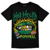 Green Sneakers DopeSkill T-Shirt Hot Mouth Graphic Streetwear - Black