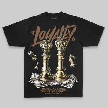 Brown Sneakers Oversize Print 'Loyalty' DopeSkill Graphic T-shirt Streetwear - black