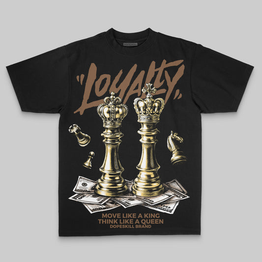 Brown Sneakers Oversize Print 'Loyalty' DopeSkill Graphic T-shirt Streetwear - black