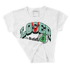 Green Glow 1s DopeSkill Women's Crop Top Loser Lover Graphic