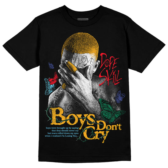 Jordan 1 Mid GS 'Six Championships' DopeSkill T-Shirt Boys Don't Cry Graphic Streetwear - black