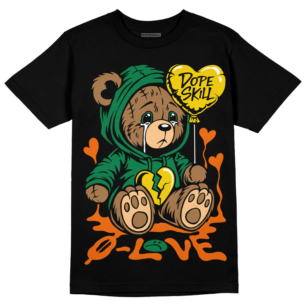 Green Sneakers DopeSkill T-Shirt Broken Bear Graphic Streetwear - Black