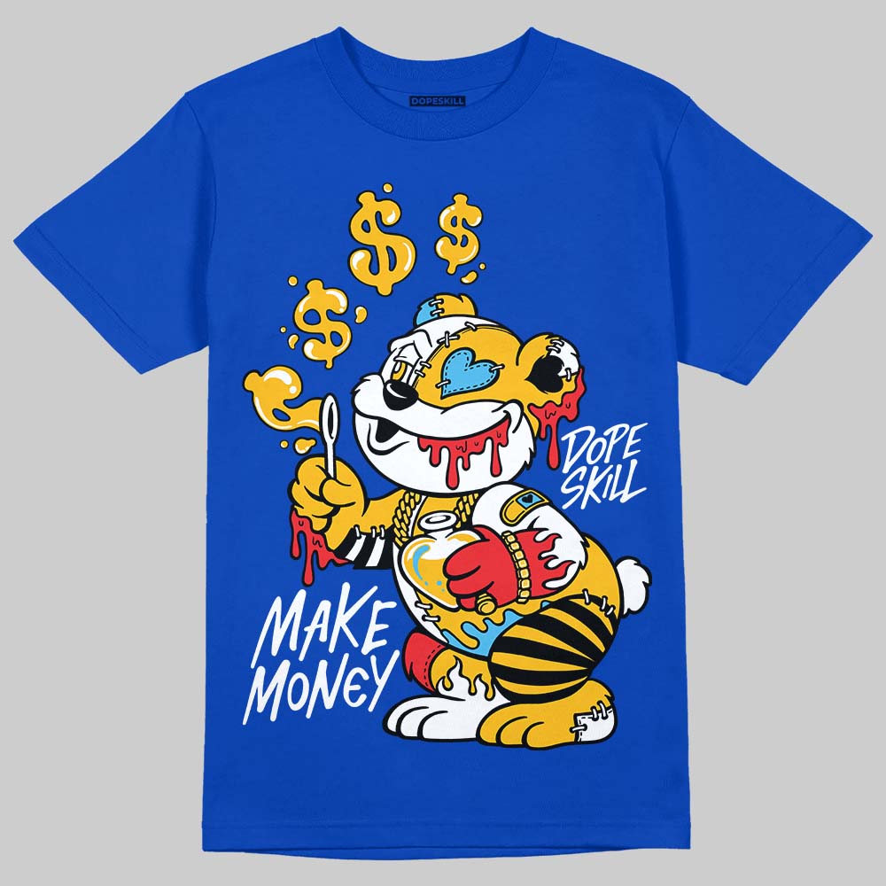 Royal Blue Sneakers DopeSkill T-Shirt Make Money Graphic Streetwear - Royal 