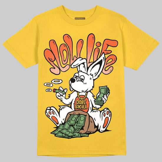 Yellow Sneakers DopeSkill T-Shirt Slow Life Graphic Streetwear - Gold