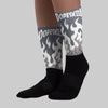 Leather Curb Sneakers White Anthracite DopeSkill Sublimated Socks FIRE Graphic