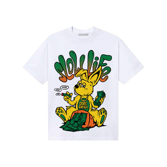 Green Sneakers DopeSkill T-Shirt Slow Life Graphic Streetwear - WHite 