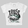 Jordan 3 "Green Glow" DopeSkill Women's Crop Top Trust No One Graphic Streetwear - White