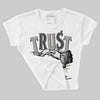 Cool Grey 6s DopeSkill Women's Crop Top Trust No One Graphic