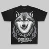 Jordan 12 Black Wolf Grey DopeSkill Oversized Print T-Shirt Wolf Grey Graphic Streetwear - Black