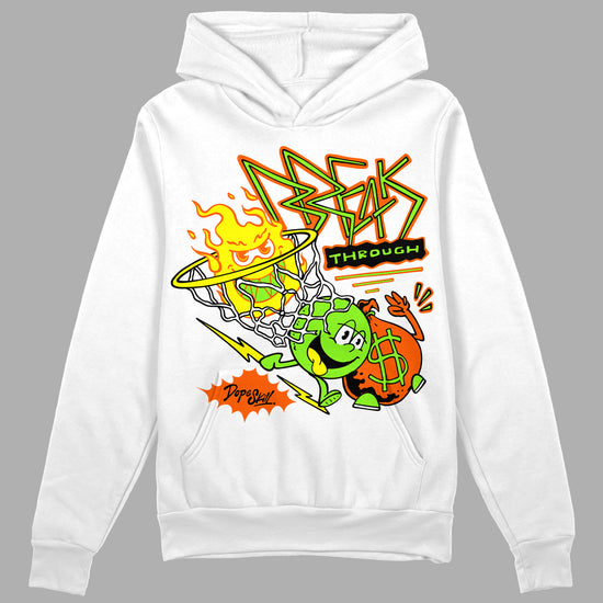 Neon Green Sneakers DopeSkill Hoodie Sweatshirt Break Through Graphic Streetwear - White