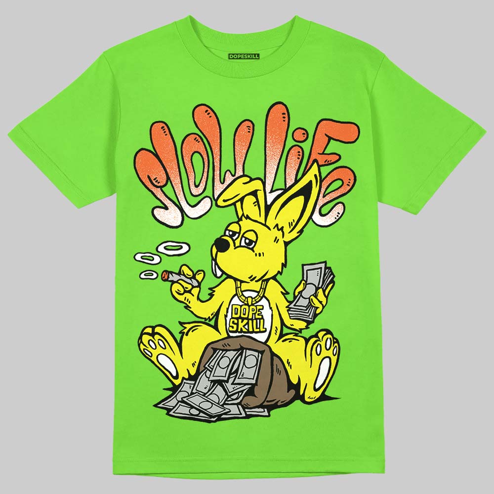 Neon Green Sneakers DopeSkill T-Shirt Slow Life Graphic Streetwear - Lime